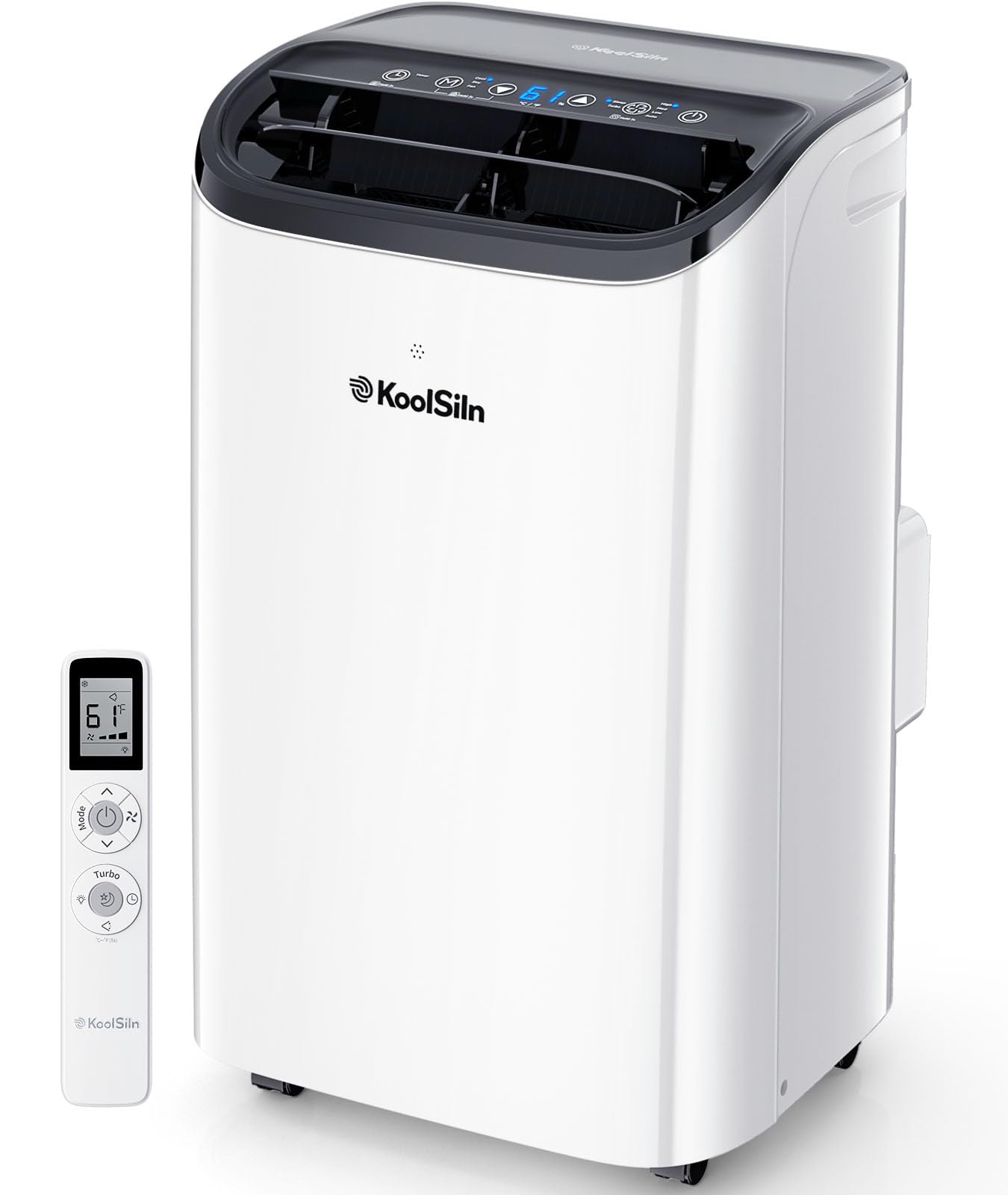 12,000 BTU Portable Air Conditioner Cools Up to 550 Sq.Ft, Auto-Evaporation Low Noise Portable AC Unit with Remote Control Fits for Large Room, Office, Garage,White