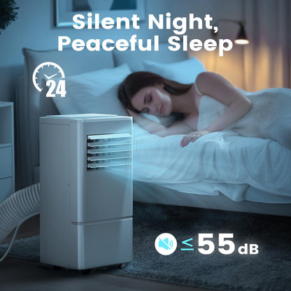 Air Choice Portable Air Conditioner, 10000 BTU Air Conditioner Portable for Room Up to 450 Sq.Ft, Remote Control, 24H Timer, Dehumidifier & Fan Modes, 3-in-1 AC Unit with Window Kit for Home Office